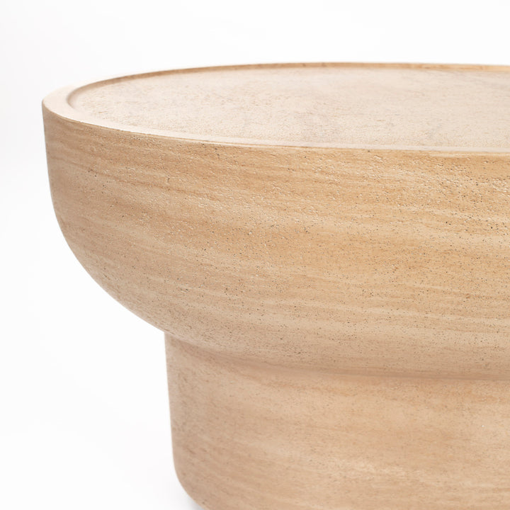Noble Oval Pill Round Side Table - Natural Zuiver 2