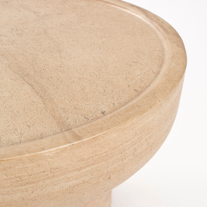 Noble Oval Pill Round Side Table - Natural Zuiver 3
