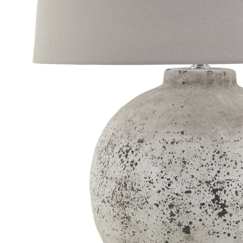  Hill-Hill Interiors Tiber Large Stone Ceramic Lamp-Grey 885 