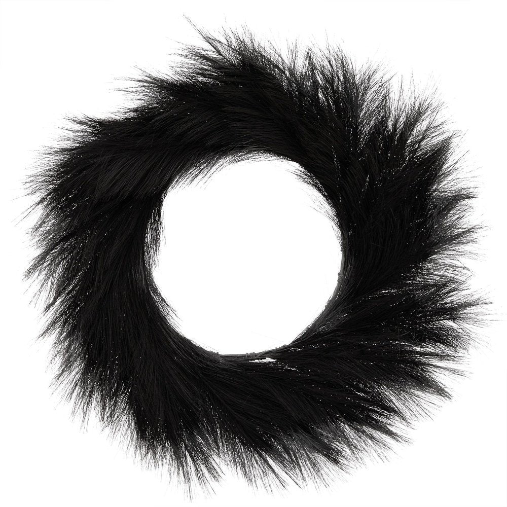 Hill Interiors Faux Pampas Wreath in Black