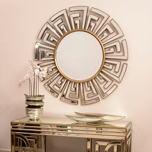 Libra Interiors Claridge Deco Round Mirror