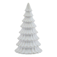 Hill Interiors White Ceramic Fir Tree Ornament