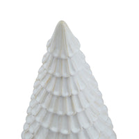 Hill Interiors White Ceramic Fir Tree Ornament