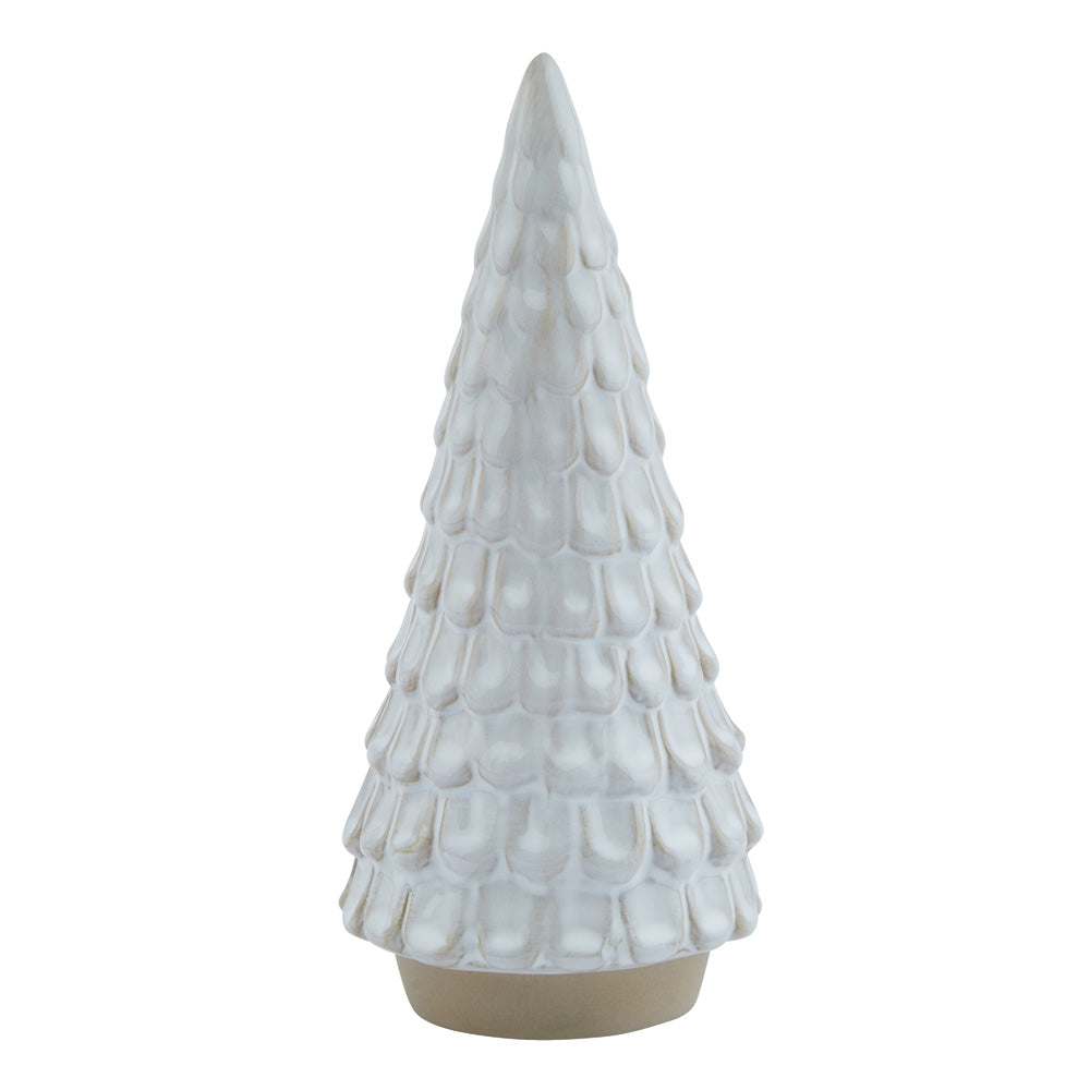 Hill Interiors Snowy Ceramic Spruce Tree Ornament