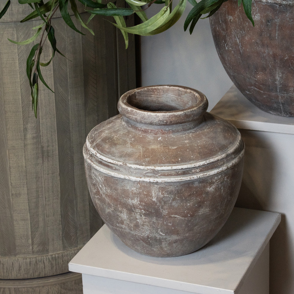 Hill Interiors Siena Brown Water Pot