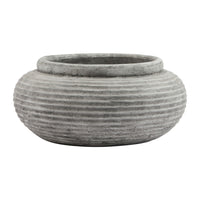 Hill Interiors Athena Round Ribbed Planter