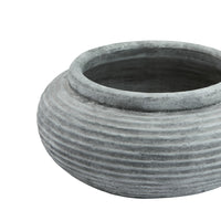 Hill Interiors Athena Round Ribbed Planter