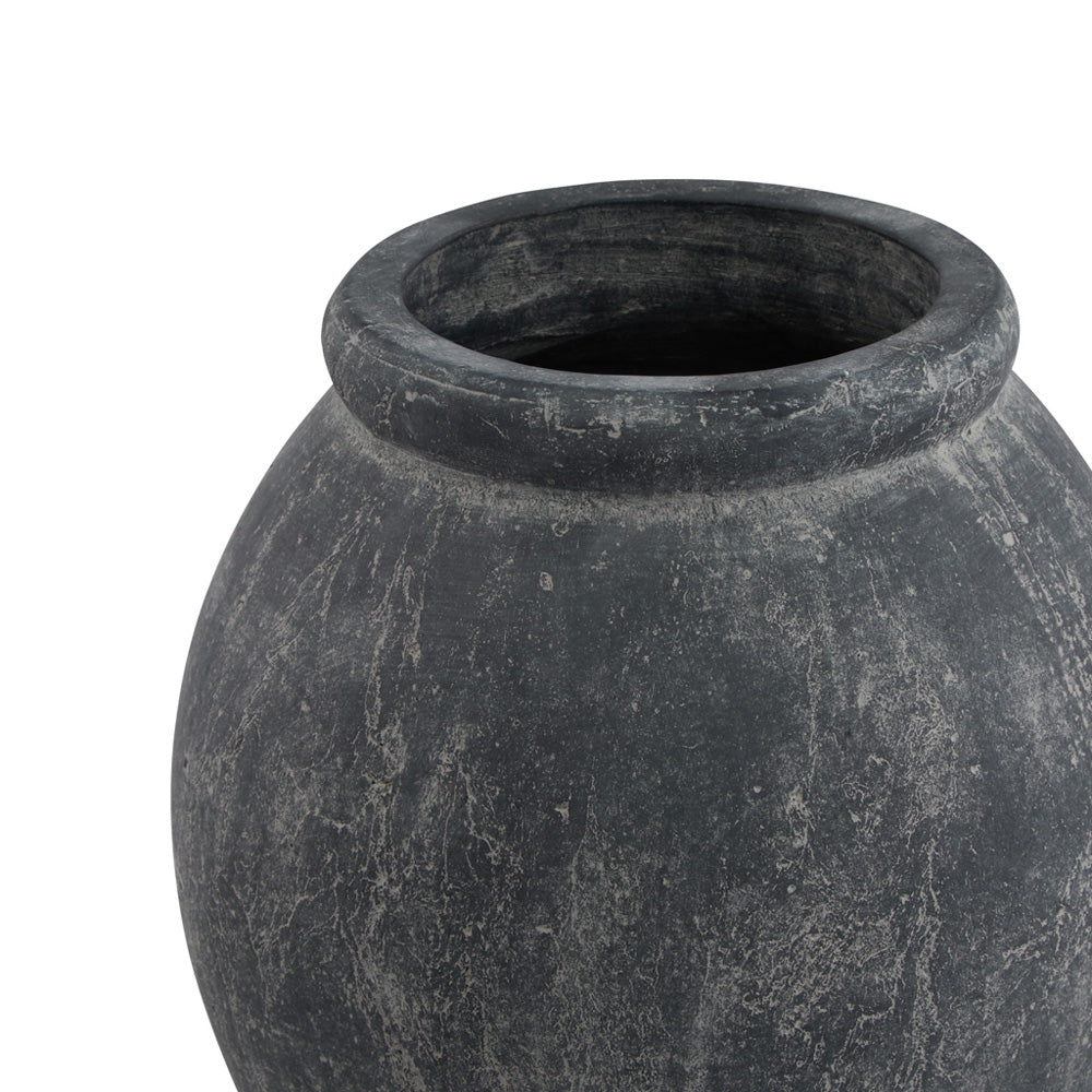 Hill Interiors Amalfi Grey Jar Shaped Planter