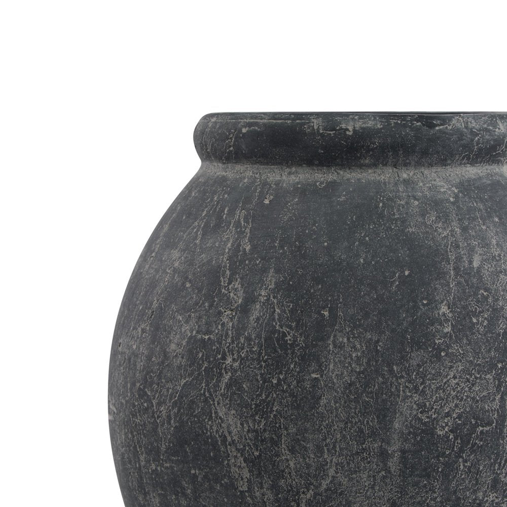 Hill Interiors Amalfi Grey Jar Shaped Planter