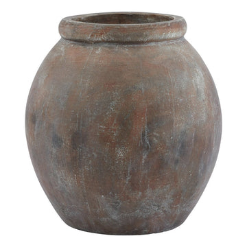 Hill Interiors Siena Large Brown Jar Shaped Planter