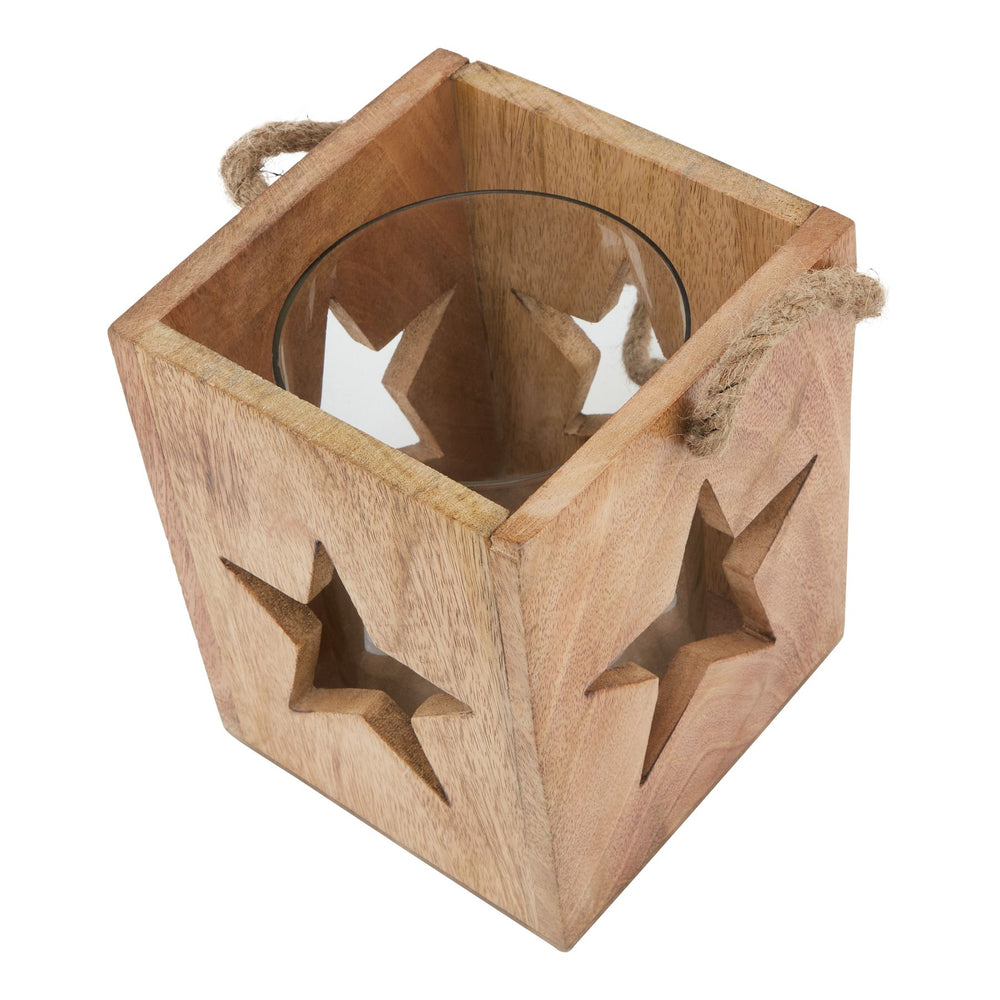 Star Tealight Candle Holder - Natural Wood Hill 2