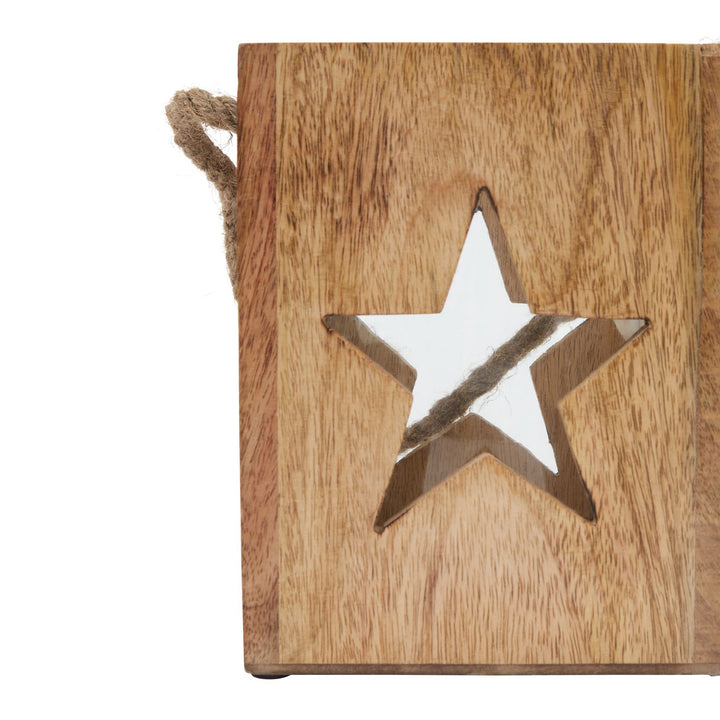 Star Tealight Candle Holder - Natural Wood Hill 3