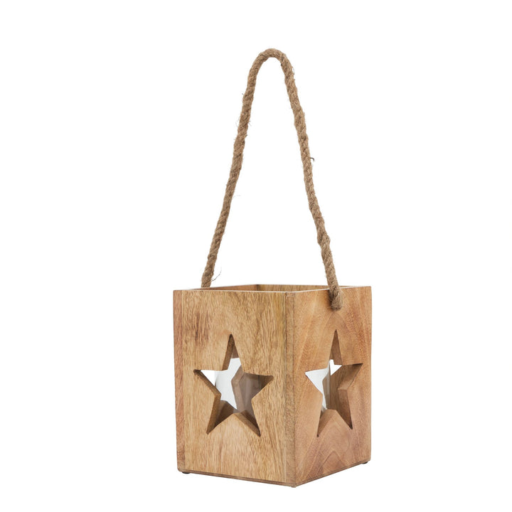 Star Tealight Candle Holder - Natural Wood Hill 1