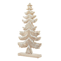 Hill Interiors Whitewash Wooden Tiered Christmas Tree - Large