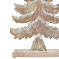 Hill Interiors Whitewash Wooden Tiered Christmas Tree - Large