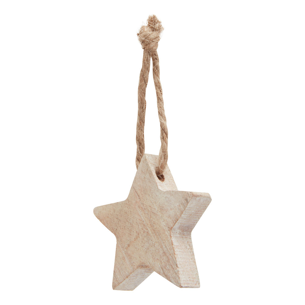 Hill Interiors Wooden Star Hanging Decorations - Pack of 90