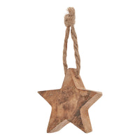 Hill Interiors Wooden Star Hanging Decorations - Pack of 90