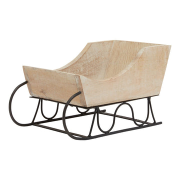 Hill Interiors Whitewash Wooden Decorative Sleigh