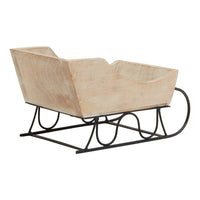 Hill Interiors Whitewash Wooden Decorative Sleigh