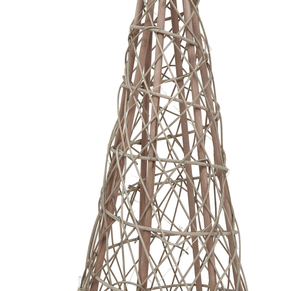 Hill Interiors LED Wicker Christmas Tree With Star - Large