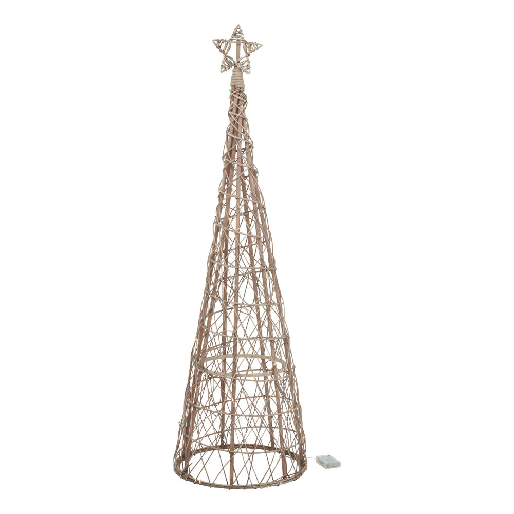 Hill Interiors LED Wicker Christmas Tree With Star - Large