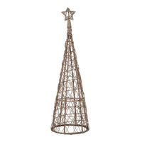 Hill Interiors LED Wicker Christmas Tree With Star - Medium