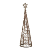 Hill Interiors LED Wicker Christmas Tree With Star - Small