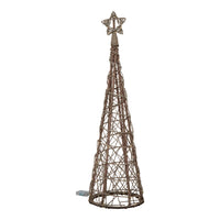 Hill Interiors LED Wicker Christmas Tree With Star - Small