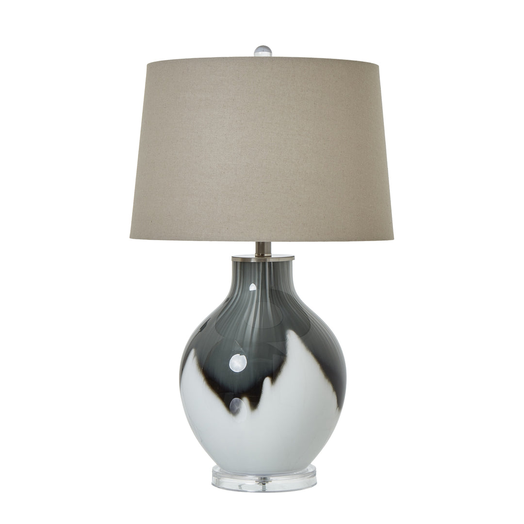 Grey Shadows Table Lamp with Linen Shade Hill 1