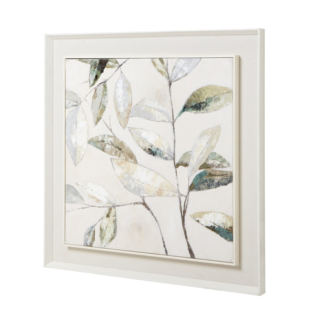 Dolce Dapple Leaf Framed Painting on Canvas - Brown Hill 2