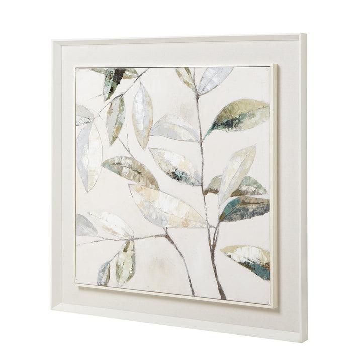 Dolce Dapple Leaf Framed Painting on Canvas - Brown Hill 2