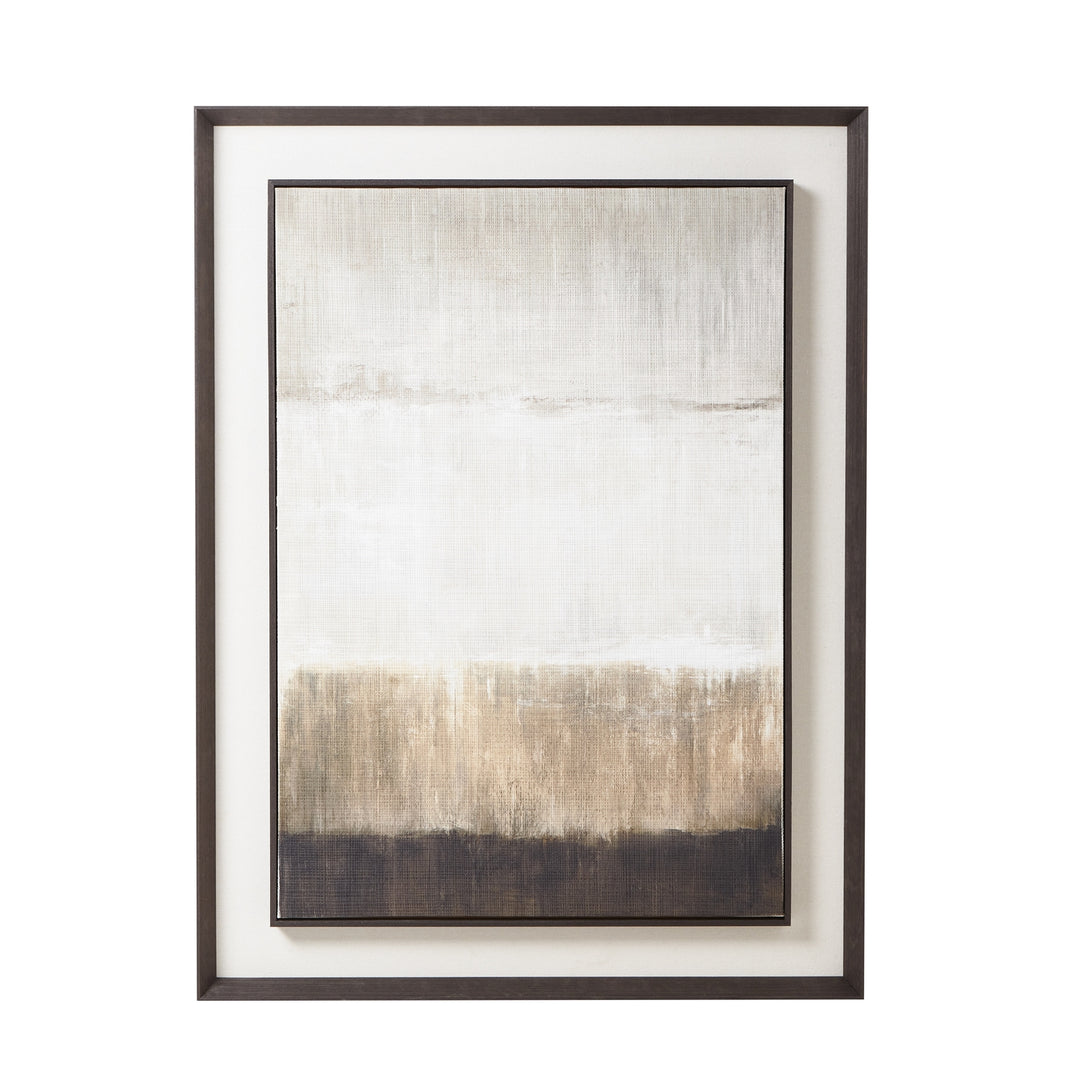 Extra Large Moderno Painting on Linen in Frame - Brown Hill 1