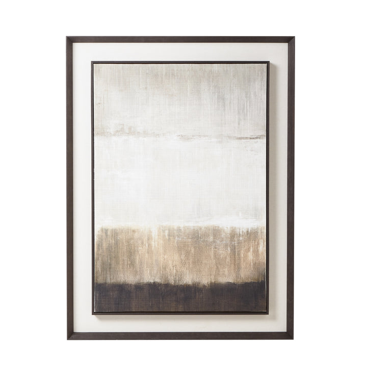 Extra Large Moderno Painting on Linen in Frame - Brown Hill 1