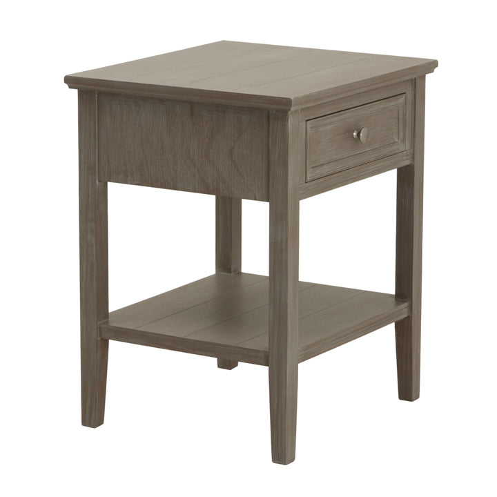 The Serene Collection 1 Drawer Side Table - Grey Hill 2