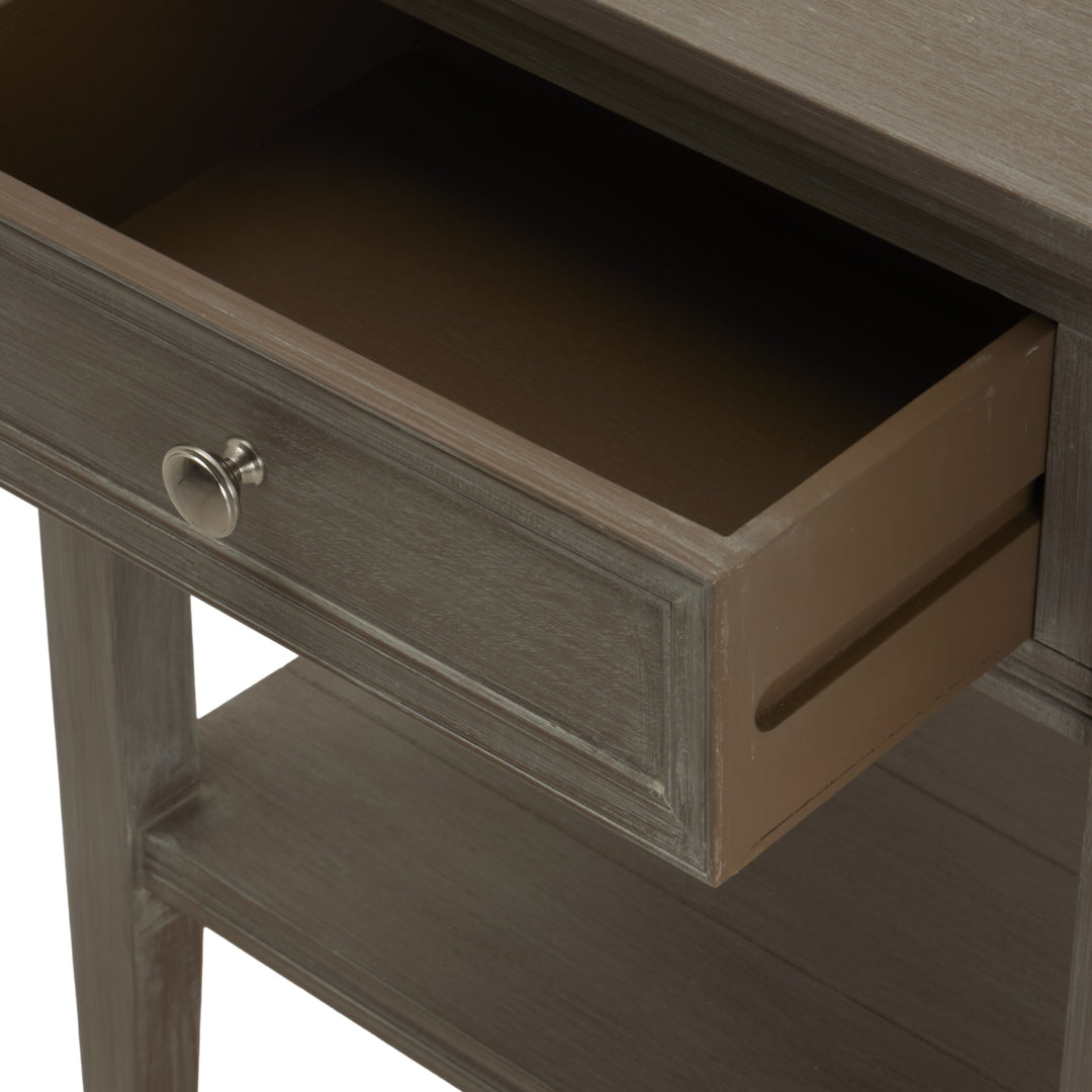 The Serene Collection 1 Drawer Side Table - Grey Hill 3