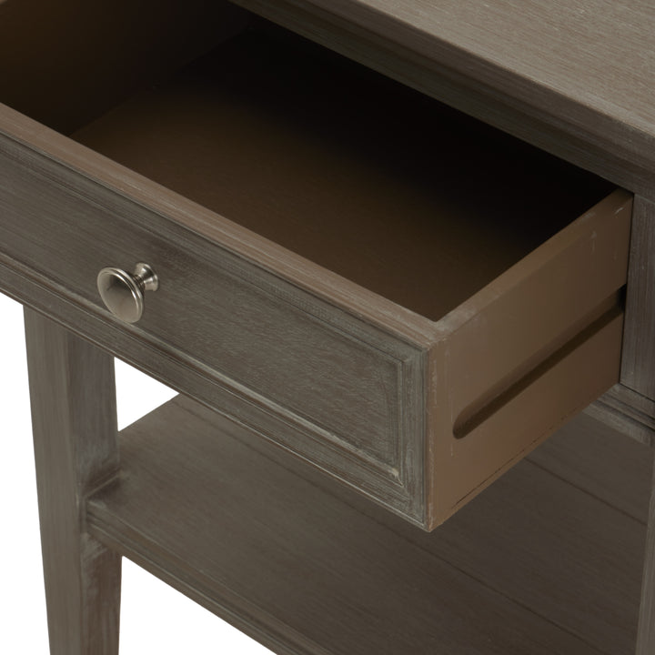 The Serene Collection 1 Drawer Side Table - Grey Hill 3