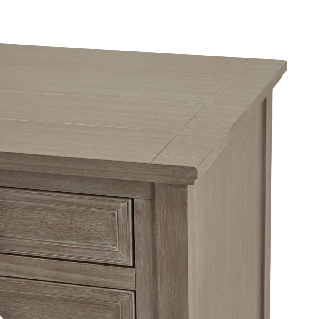 The Serene Collection 3 Drawer Bedside Table - Grey Hill 3