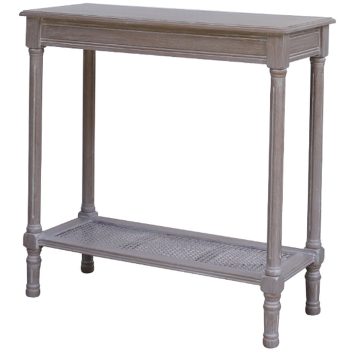 The Serene Rattan Collection Console Table - Grey