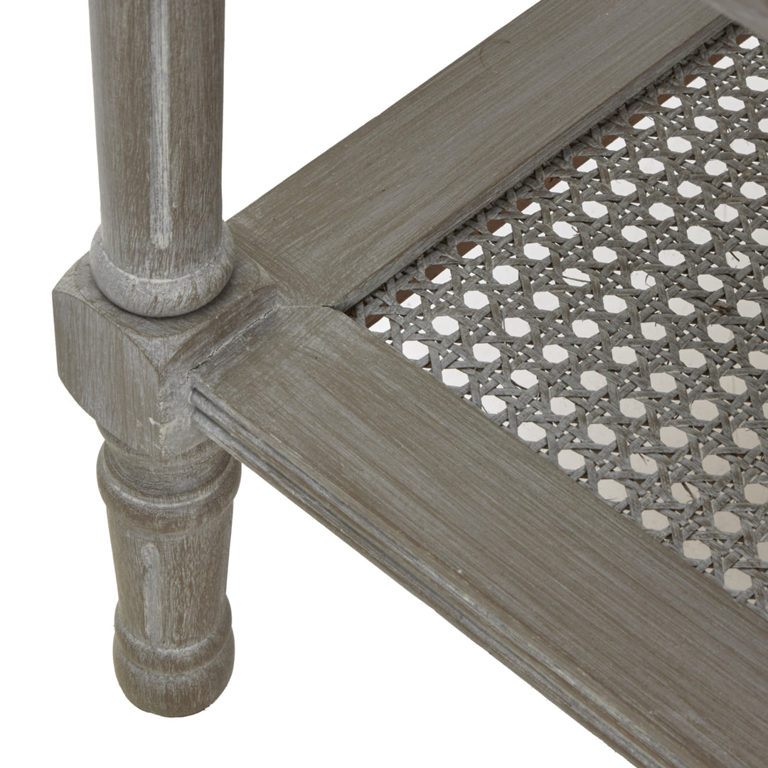 The Serene Rattan Collection Rectangular Coffee Table - Grey Hill 4