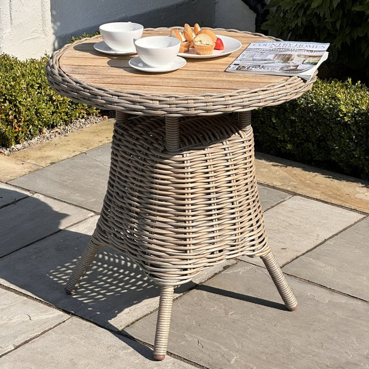 Amalfi Outdoor Wooden Top Bistro Table