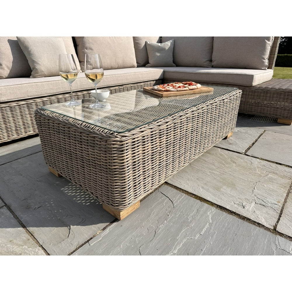 Capri Outdoor Large Corner Sofa & Coffee Table Set