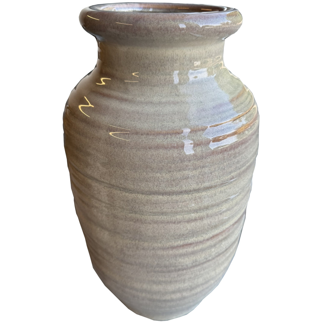 Sabbia Collection Tall Fluted Vase - Brown Hill 1