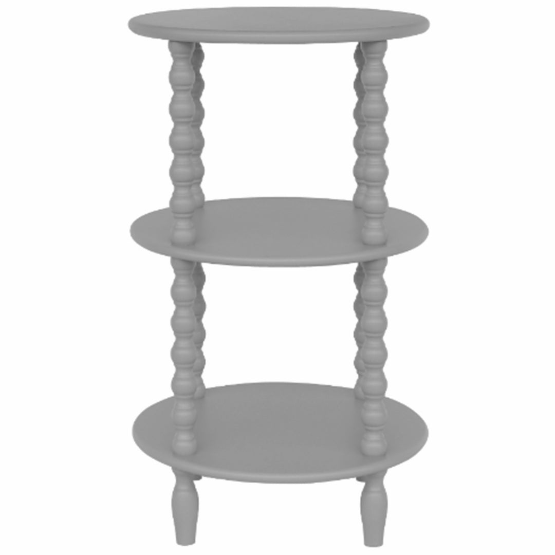 The Camden Collection Tall Round Side Table - Grey Hill 1