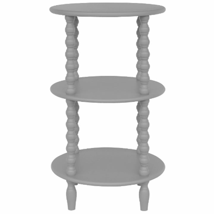 The Camden Collection Tall Round Side Table - Grey Hill 1