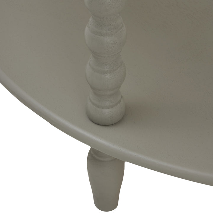 The Camden Collection Half Moon 3 Tier Table - Grey Hill 2