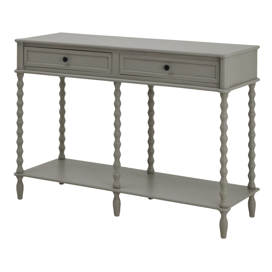 The Camden Collection Large 2 Drawer Console Table - Grey Hill 1