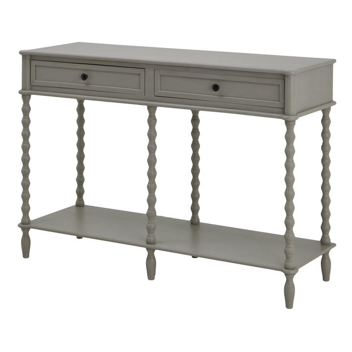 The Camden Collection Large 2 Drawer Console Table - Grey Hill 1