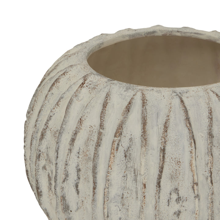 Lorenzo Rotund Fin Vase - White Hill 3