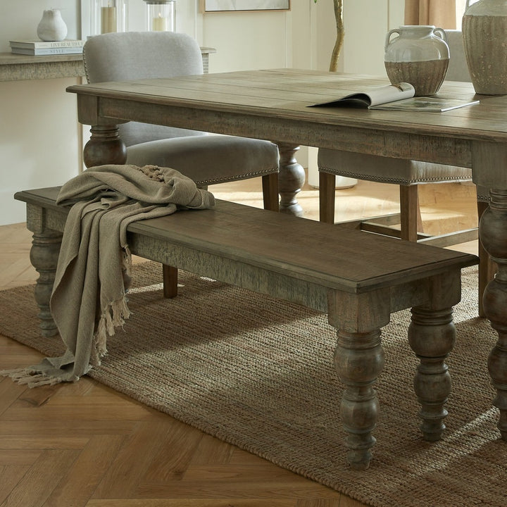 The Rutland Collection Rectangular Bench - Brown