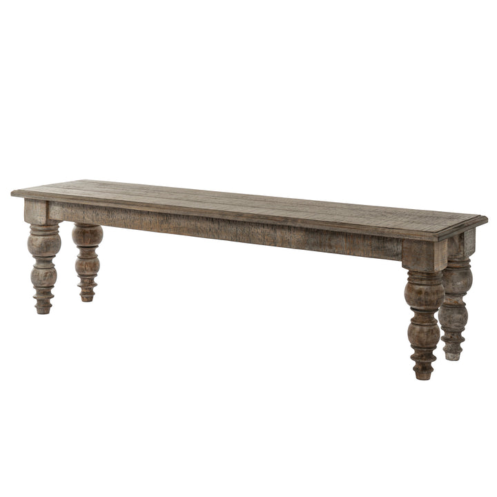 The Rutland Collection Rectangular Bench - Brown